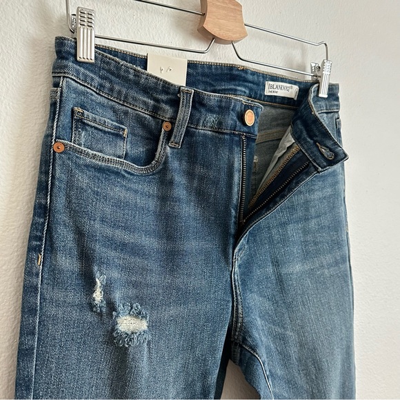 NWT Blank NYC Blue Mid-Rise Skinny Organic Cotton Raw Hem Denim Jeans Size 30 - Picture 5 of 15